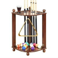 32x32x53cm YJTQJ Snooker Billiard Cue Rack,High Density Board Floor Stand Pool Cue Racks 12 Holes Rod Accessories Supplies Billiard Table Rack//Mahogany
